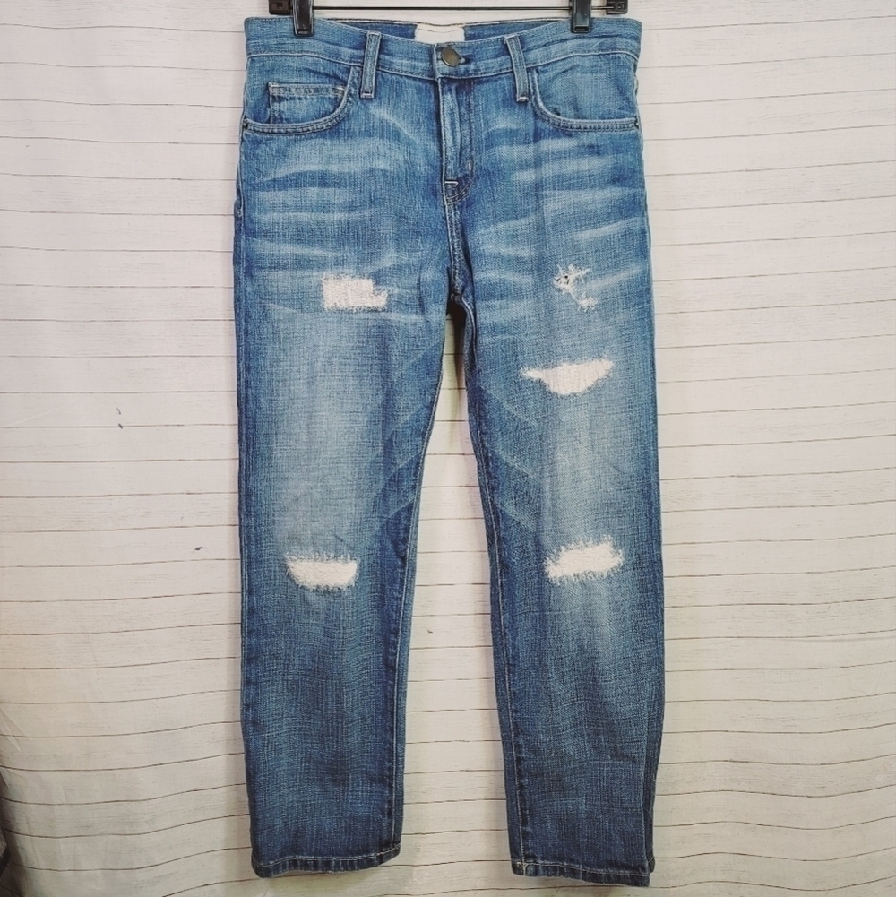 CURRENT/ELLIOTT LIGHT WASH STRAIGHT LEG JEANS, sz 26/0